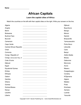 African Capitals 1 