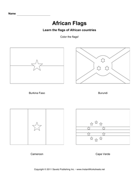 Color African Flags 2 