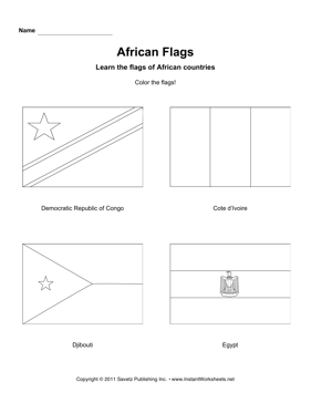 Color African Flags 4 