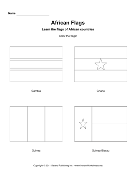 Color African Flags 6 