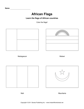 Color African Flags 8 