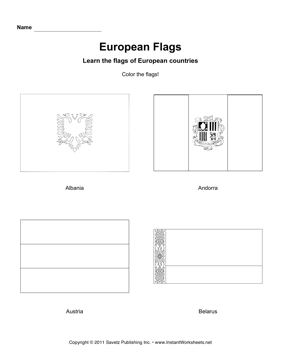Color European Flags 1