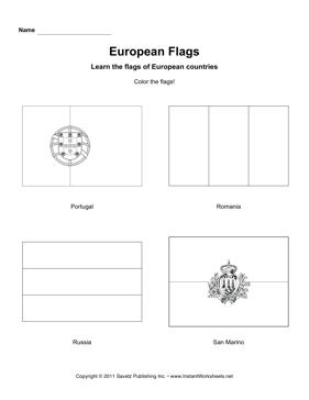 Color European Flags 10