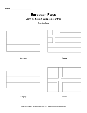Color European Flags 5