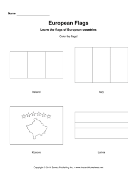 Color European Flags 6