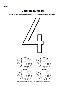 Coloring Numbers Four