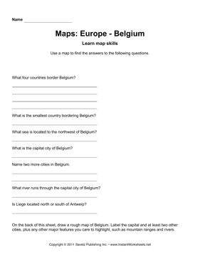 Maps Europe Belgium Facts