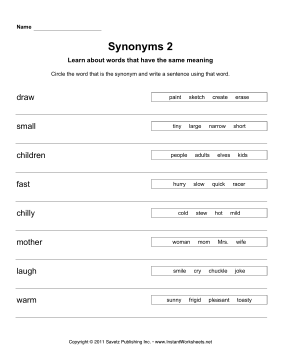 Synonyms 6