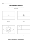 Color South American Flags 1