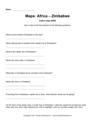 Maps Africa Zimbabwe Facts