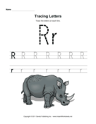 Tracing Letters R 
