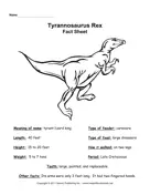 Tyrannosaurus Fact Sheet 