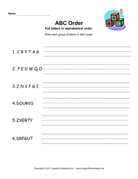 ABC Order K 