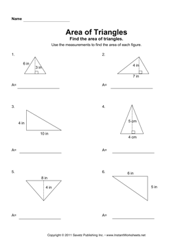 Area Triangles 1 