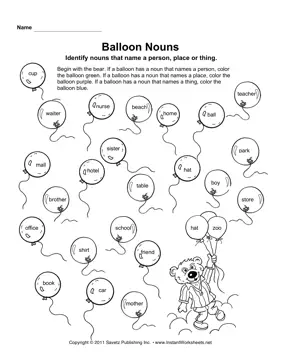 Balloon Nouns 