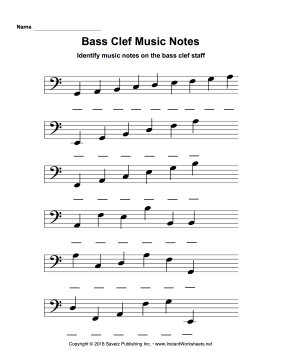 Bass Clef Music Notes