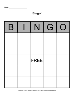 Bingo Board 