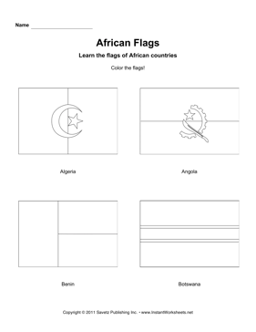 Color African Flags 1 