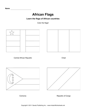 Color African Flags 3 