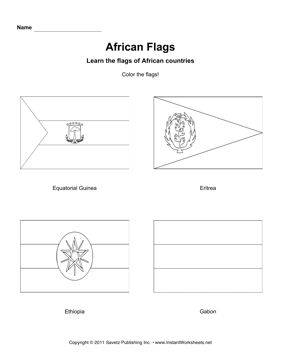 Color African Flags 5 