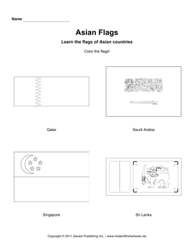 Color Asian Flags 9