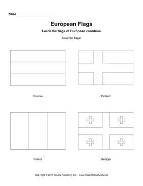 Color European Flags 4