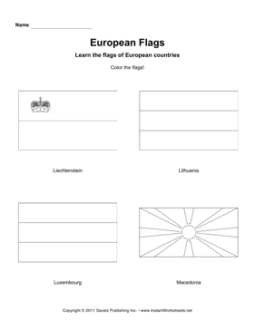 Color European Flags 7