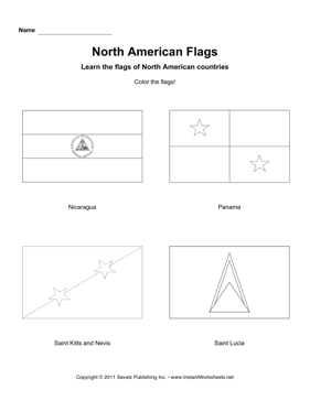 Color North American Flags 5