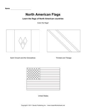 Color North American Flags 6