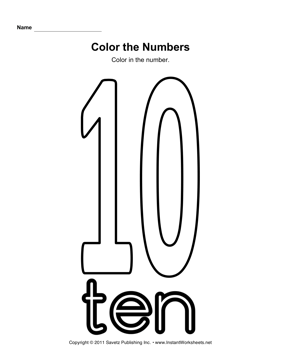 Color Number 10 