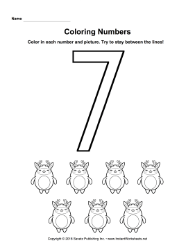 Coloring Numbers Seven