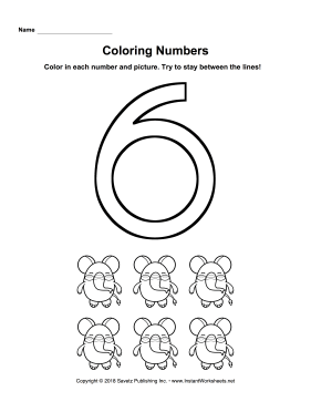 Coloring Numbers Six