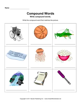 Compound Words Pictures 