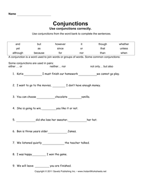 Conjunctions 