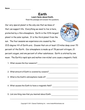 Earth Comprehension 