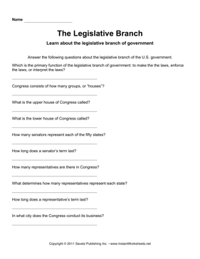 Government Legislative Branch