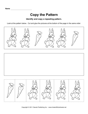 Identifying Patterns Bunny 