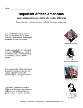 Important African Americans Draw Lines