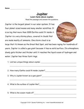 Jupiter Comprehension 