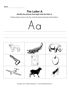 Letter A Pictures 