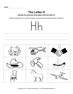 Letter H Pictures 