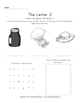 Letter J 