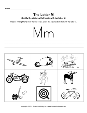 Letter M Pictures 