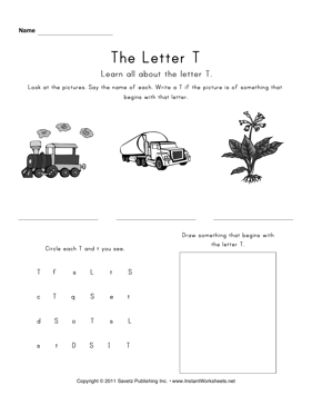 Letter T 