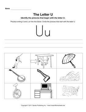 Letter U Pictures 