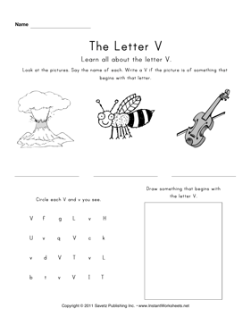 Letter V 