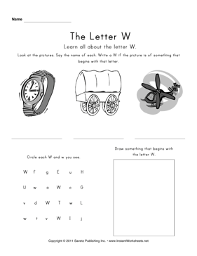 Letter W 