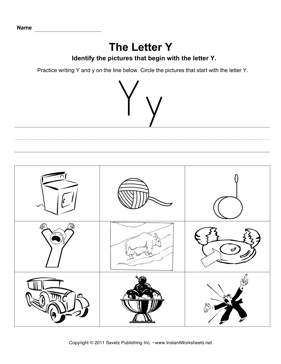 Letter Y Pictures 