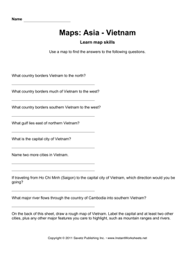 Maps Asia Vietnam Facts