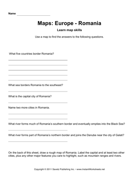 Maps Europe Romania Facts